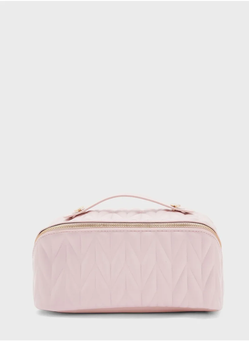 ايلا Top Handle Quilted Cosmetic Bag