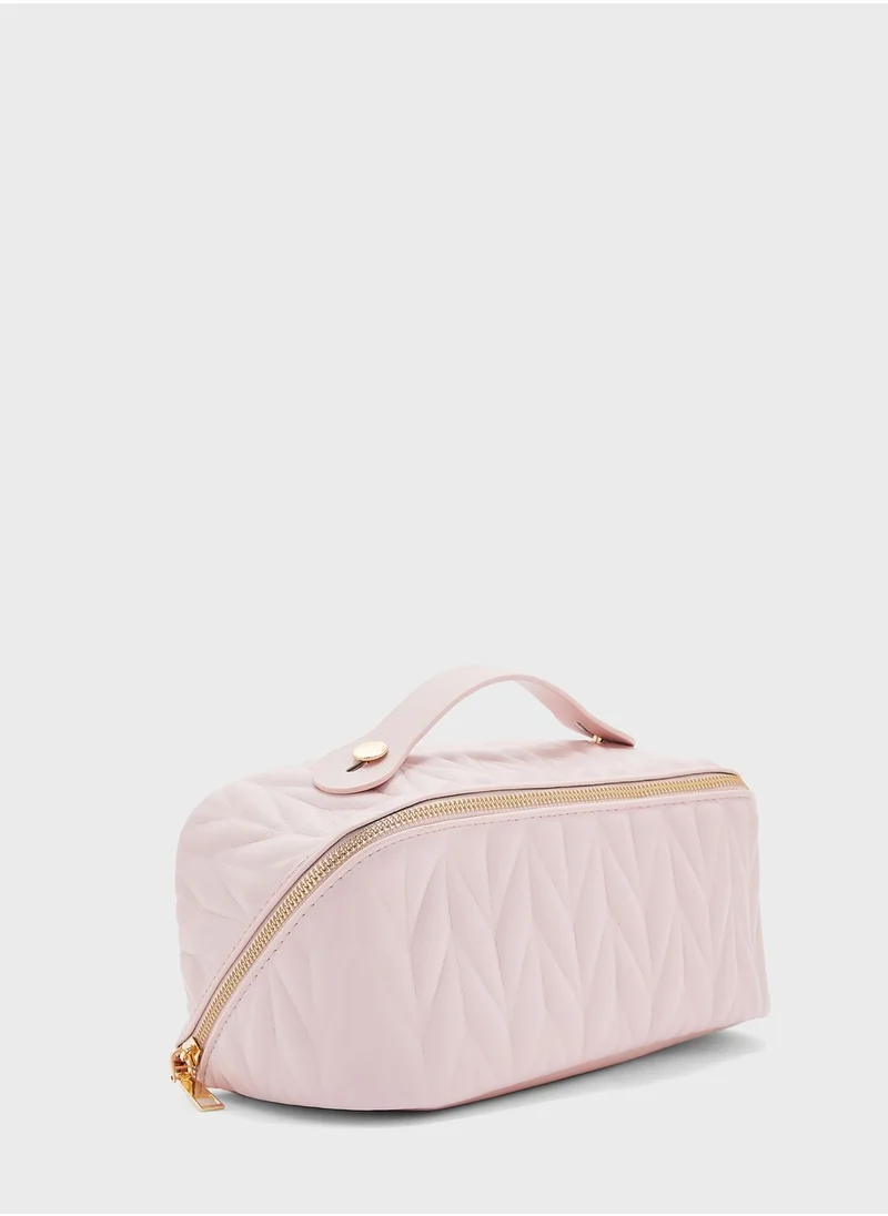 ايلا Top Handle Quilted Cosmetic Bag