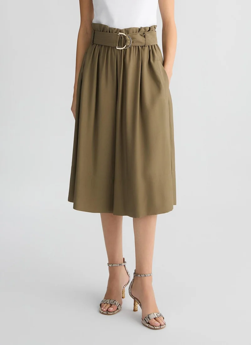 Liu Jo Green Bermuda shorts with belt