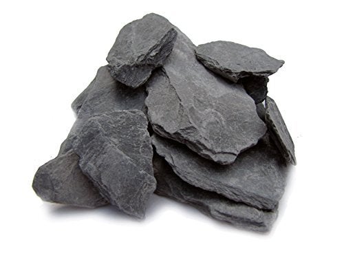 Small World Slate & Stone Natural Slate Stone 1 to 3 Inches - USA Sourced and Packaged for Aquascaping Aquariums, Terrariums, Paludariums, Reptile Enclosure, Wargaming, Models, Mosaic Art, Miniature Fairy Gardens (5lbs Grey) - Image 1