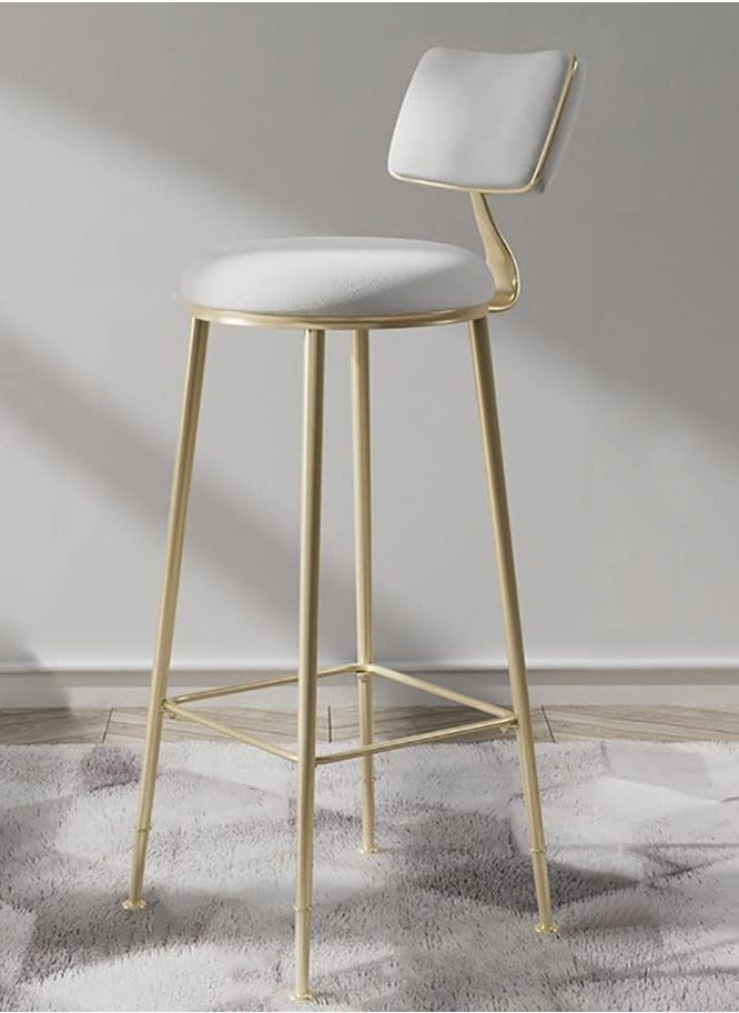 Generic 2PCS Bar Stool Bar Chair High Stool Casual Counter Stools Bar Chairs Modern Dining Chair with Back and Footrest for Home Restaurant and Pub(Grey)  - Image 2