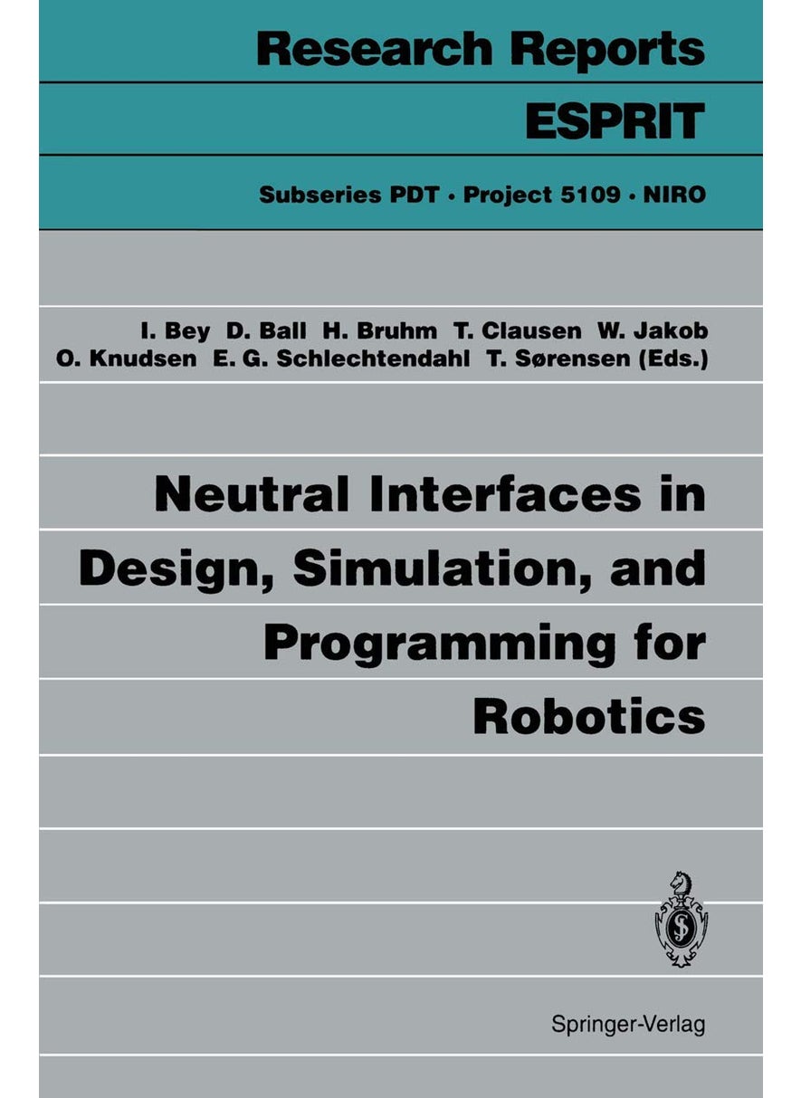 Neutral Interfaces in Design, Simulation, and Programming for Robotics 