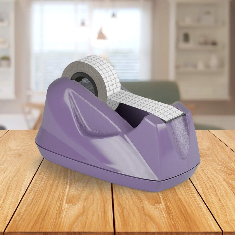 Acrimet Premium Desktop Tape Dispenser, Plastic, Non-Skid Base (Heavy Duty) (Purple Color) - Image 5