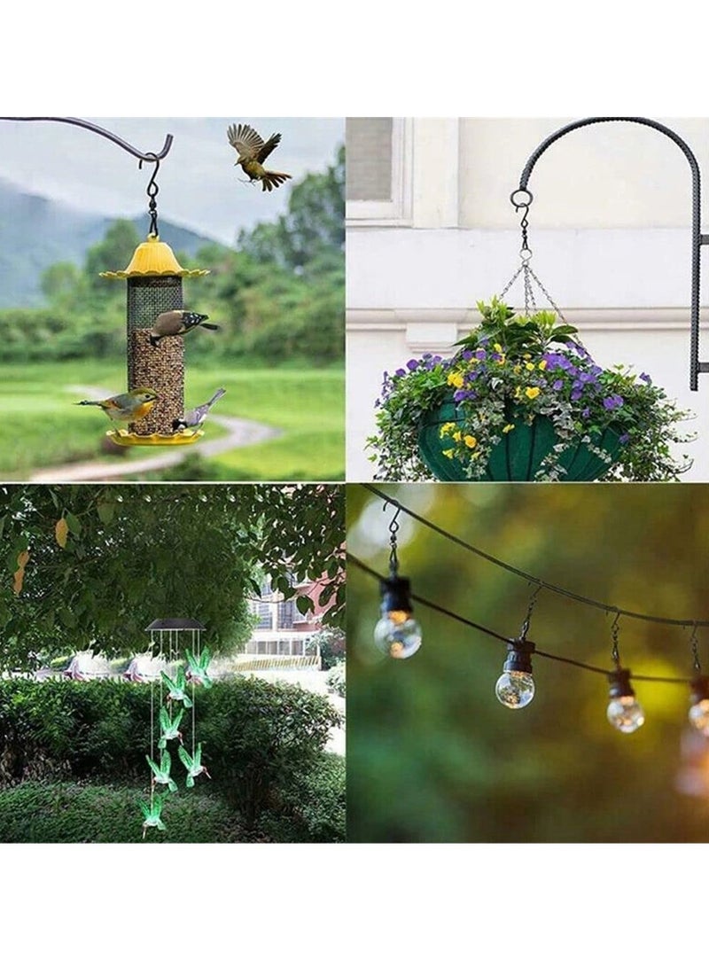 SYOSI 30 Pack Swivel Hooks Clips, Stainless Steel S Hooks, Ideal for Hanging Wind Spinners, Wind Chimes, Bird Feeders, Crystal Twisters, Perfect for Garden, Party Supplies, Black  - Image 5