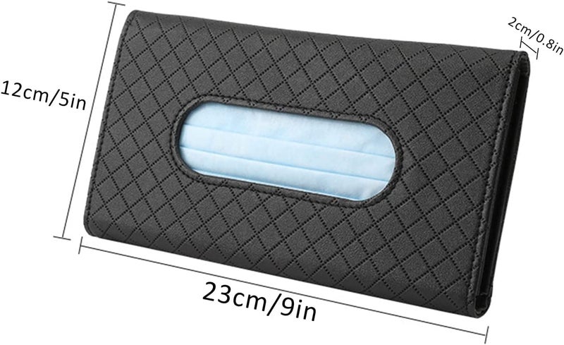 SARTE Car Tissue Paper Holder, Sun Visor Napkin Holder, Car Visor Tissue Holder, Tissue Box Holder for Car (Black) - Image 5