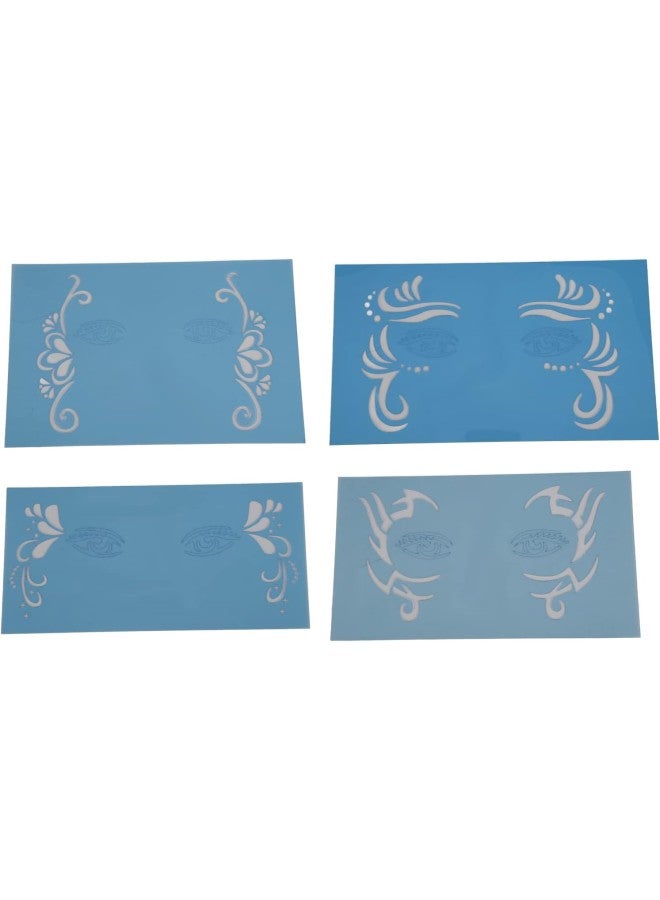 Face Paint Stencils,9 PCS Reusable Face Body Painting Stencils Face Paint Templates for Body Painting Makeup,Facial Paint Stencil Tattoo Painting Templates for Kids Adults Holiday  Makeup - Image 4