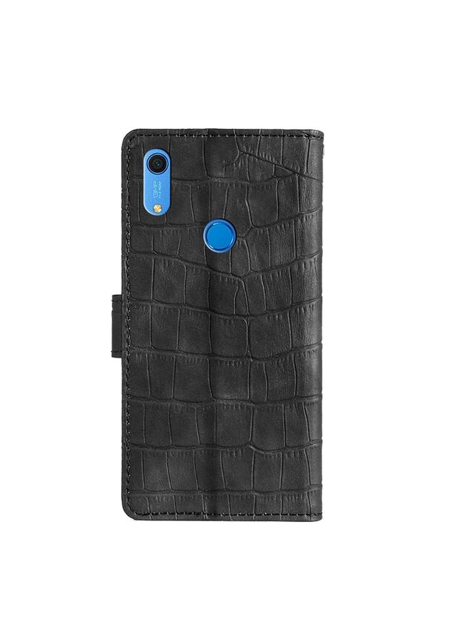 S-TOP Case For Huawei Y6 2019 / Y6s 2019 / Y6 Prime 2019 & Honor 8A Fingerprint Version / 8A 2020 / 8A Prime Skin Feel Crocodile Texture Magnetic Clasp PU Leather Phone Case - Image 3