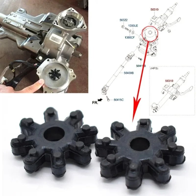 5pcs Flexible Coupling for Hyundai Kia 56315-2K000FFF Steering Shaft Steering Column Gear Rubber Pad Car Replaceable Accessories - Image 5