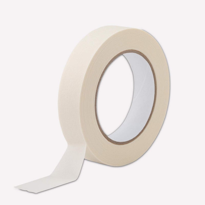 Lichamp Masking Tape 1 inch, 2 Pack General Purpose Beige Masking Tape White Masking Paper, 1 inch x 55 Yards x 2 Rolls (110 Total Yards) - Image 2