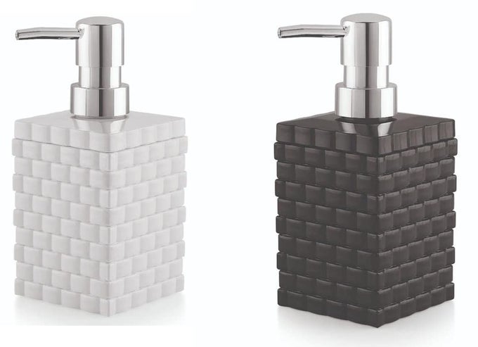 LIQUID SOAP DISPENSER SET BATHROOM SANITIZER LOTION SHAMPOO EMPTY BOTTLES HANDWASH BOTTLES SET FOR KITCHEN SOAP DISPENSER FOR WASH BASIN QTY 1 BLACK 1 WHITE