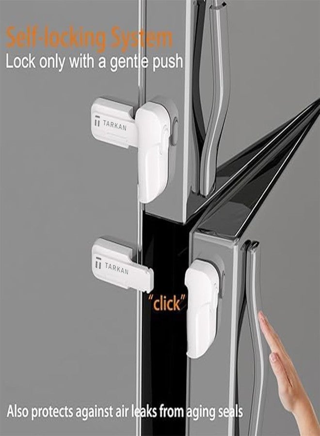 TARKAN Child Safety Dual Lock for Refrigerator, Multi-Purpose Baby Proofing Latch for Single Door Fridge, No-Drill Installation, White - Image 5