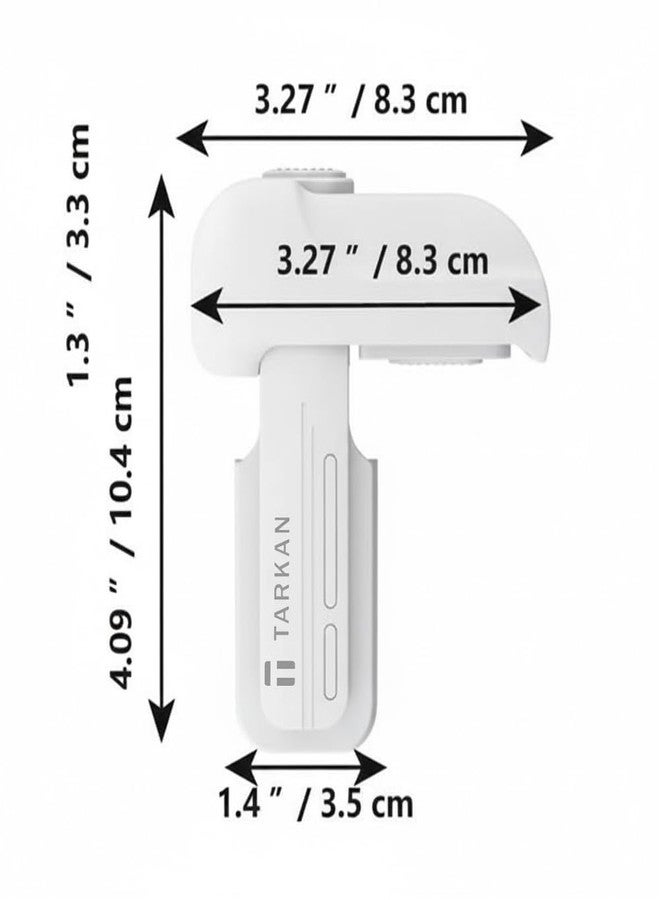TARKAN Child Safety Dual Lock for Refrigerator, Multi-Purpose Baby Proofing Latch for Single Door Fridge, No-Drill Installation, White - Image 2