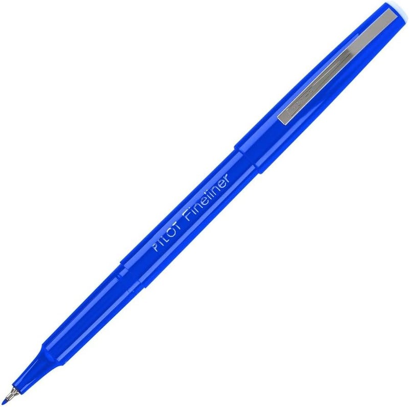 PILOT Fineliner Marker Pens, Fine Point, Blue Ink, 12-Pack (11014) - Image 2