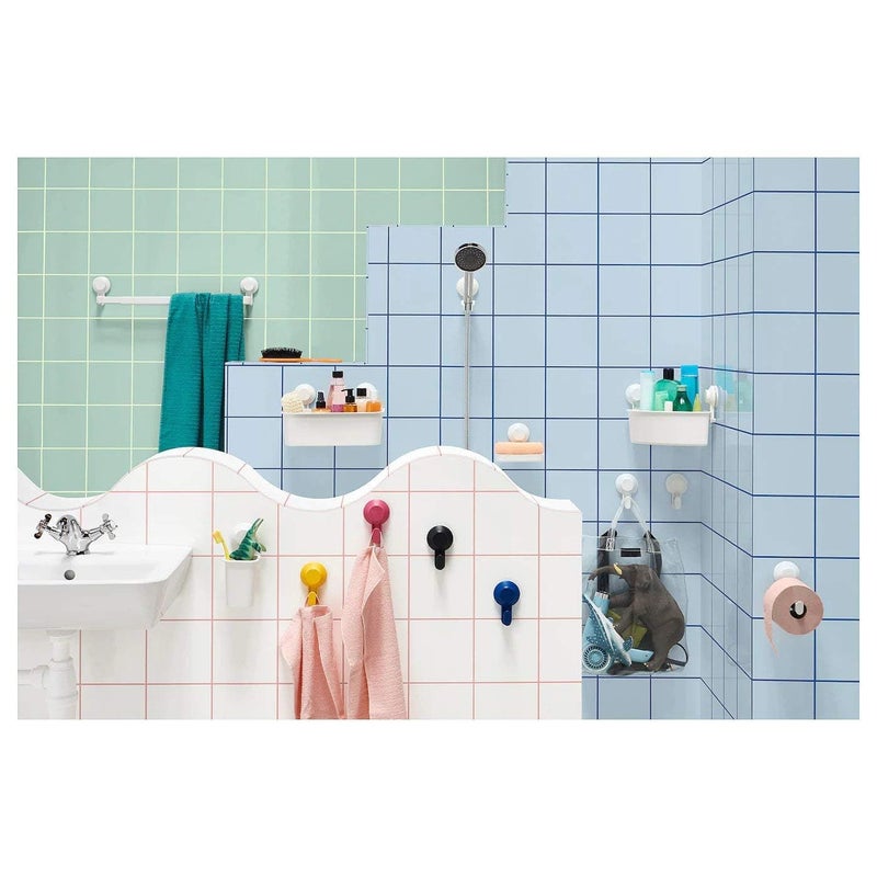 Honexa Towel Rack with Suction Cup Extendable Upto 87 cm White Pack1 - Image 3