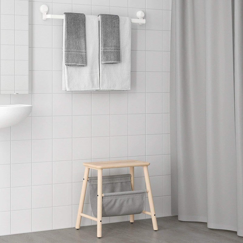 Honexa Towel Rack with Suction Cup Extendable Upto 87 cm White Pack1 - Image 4