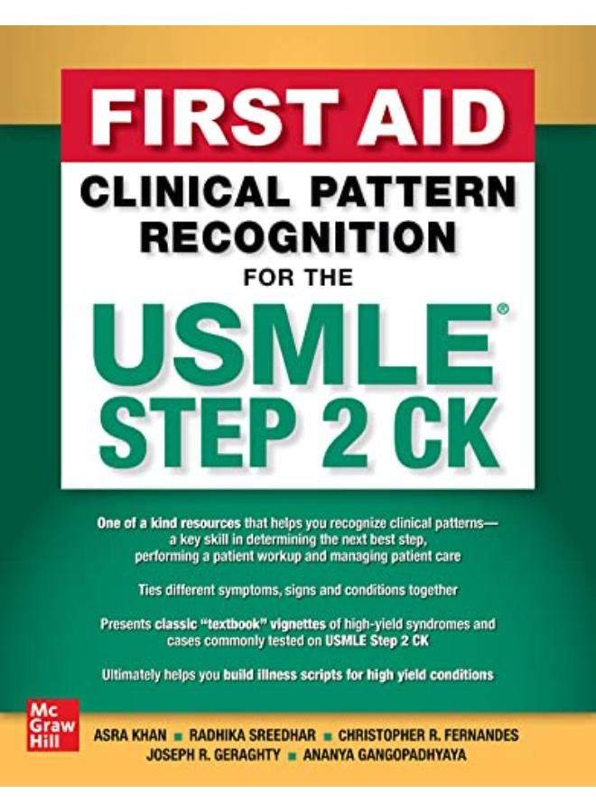 FIRST AID CLINICAL PATTERN RECOGNITION FOR THE USMLE STEP 2 