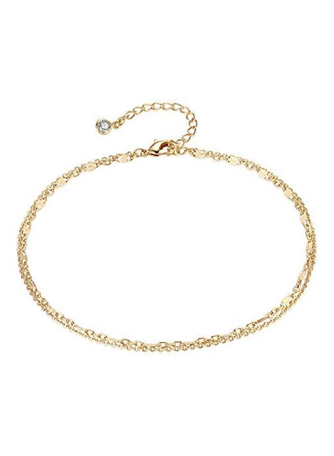 Gold Evil Eye Charm Anklet,14K Gold Plated Boho - Image 2