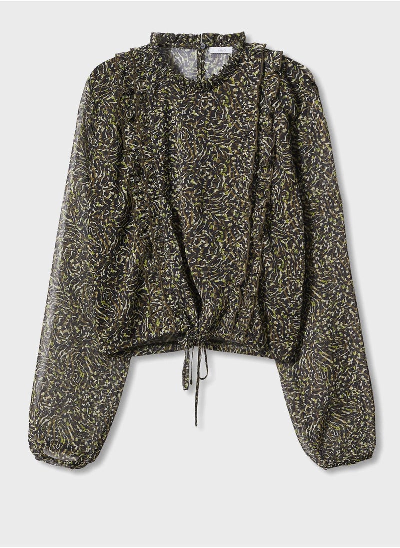 MANGO - Kids Leopard Print Top - Image 1