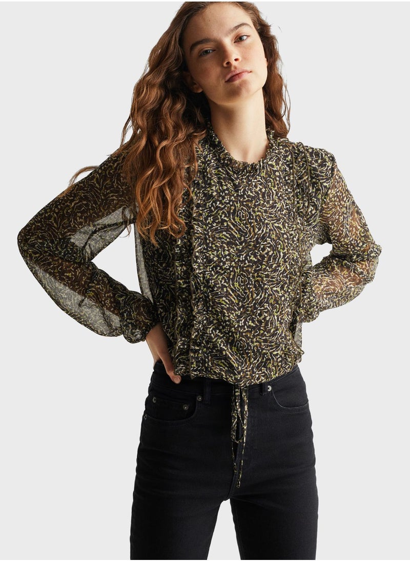 MANGO - Kids Leopard Print Top - Image 1