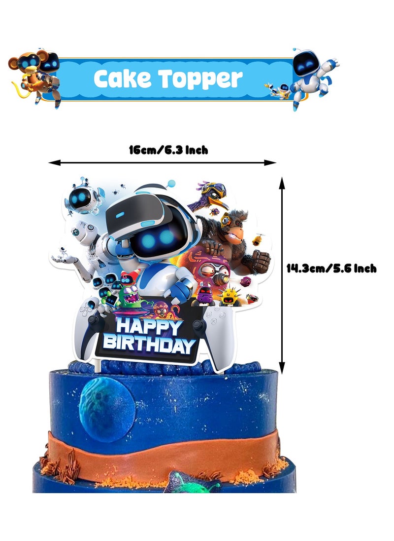 General - Astro boy Party Decorations,Decorations for Astro boy Birthday Party Supplies,Astrobot Party Supplies Includes Banner, Cake Toppers, Pricess Balloon for Astro botTheme Party Decorations - Image 1