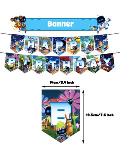 General Astro boy Party Decorations,Decorations for Astro boy Birthday Party Supplies,Astrobot Party Supplies Includes Banner, Cake Toppers, Pricess Balloon for Astro botTheme Party Decorations  - Image 3