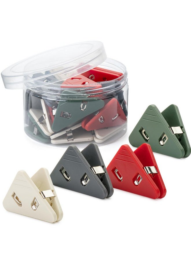 Mr. Pen - - Corner Paper Clips, 20Pack, 4 Colors, Triangular File Corner Clip, Corner Clips For Paper, Triangle Paper Clips, Triangular Transparent File Corner Clip, Triangular Round Edge Document Clips - Image 1
