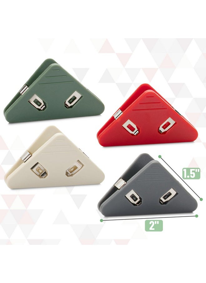 Mr. Pen - - Corner Paper Clips, 20Pack, 4 Colors, Triangular File Corner Clip, Corner Clips For Paper, Triangle Paper Clips, Triangular Transparent File Corner Clip, Triangular Round Edge Document Clips - Image 1