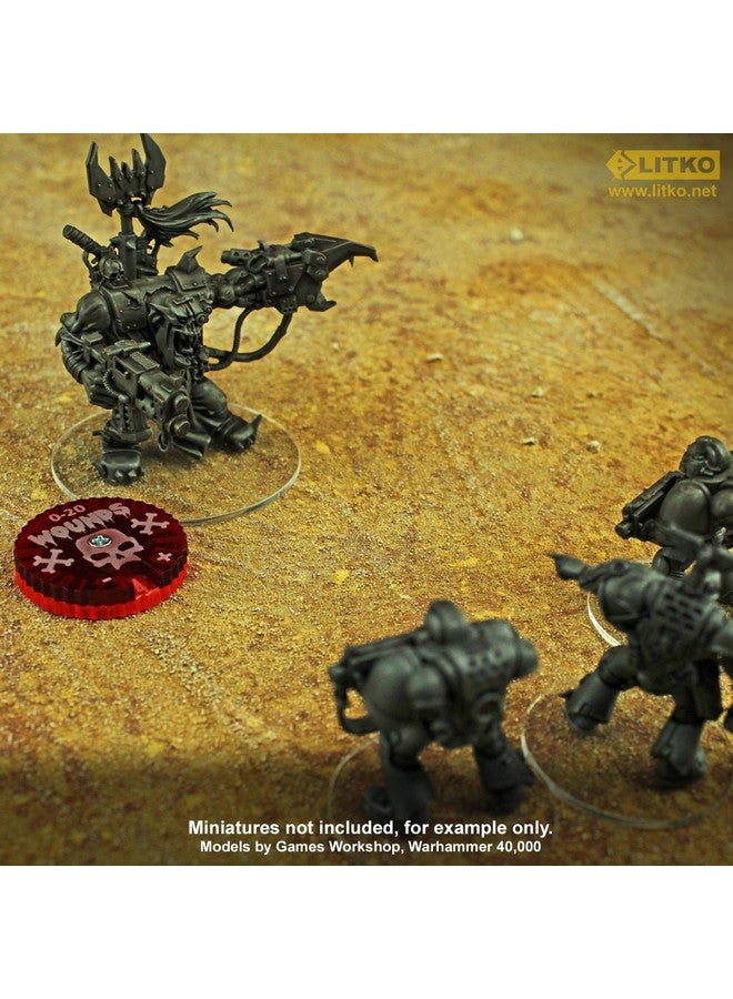 LITKO Wound Dials | Health Tracker | Life Counter | Tabletop Games | Collectible Card Games | Living Card Games | Role Playing Games | LCG | RPG | (Numbered 0-20 (Two Dials)) - Image 2