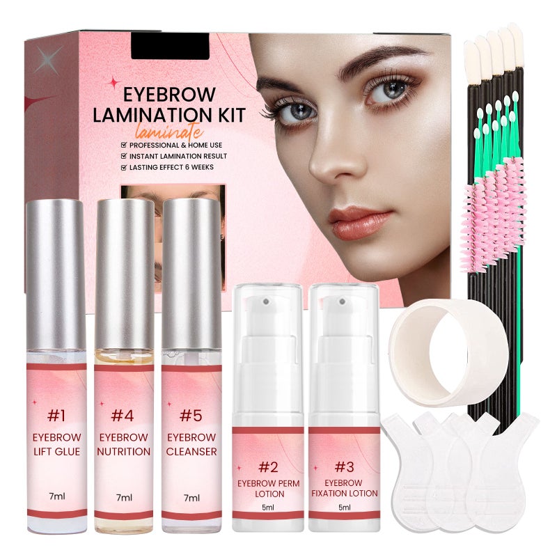EELHOE Eyebrow Lamination Kit At-Home Eyebrow Perm Kit Eye Brow Lift Kit for Long-lasting Fuller Thicker Eye Brows Eyebrow Styling Set - Image 1