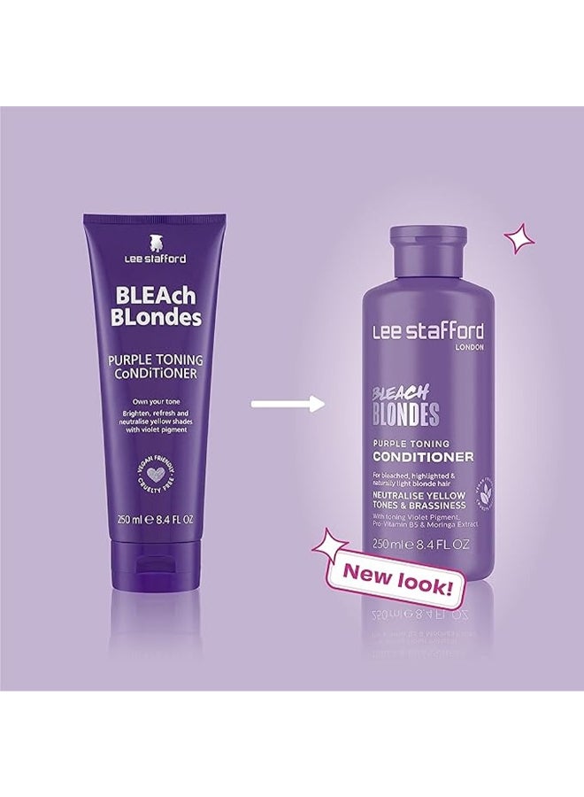 لي ستافورد بلسم Lee Stafford Bleach Blondes Purple Toning ، يحيد درجات اللون الأصفر والبراسية - Image 5