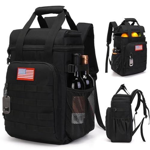 ATRIPACK Tactical Backpack CoolerLunch Backpacks for Men Work with HandleSoft Cooler Backpack Insulated Waterproof Leak ProofHeavy Ice Chest Backpacks for Hiking Camping Black - Image 1