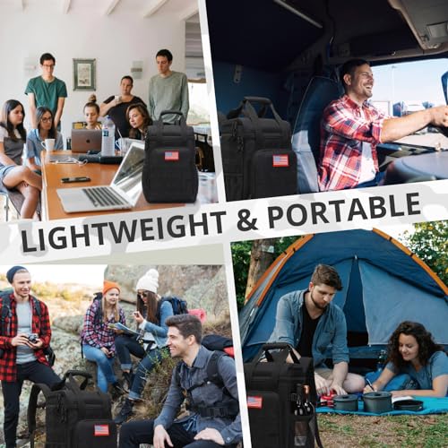 ATRIPACK Tactical Backpack CoolerLunch Backpacks for Men Work with HandleSoft Cooler Backpack Insulated Waterproof Leak ProofHeavy Ice Chest Backpacks for Hiking Camping Black - Image 3