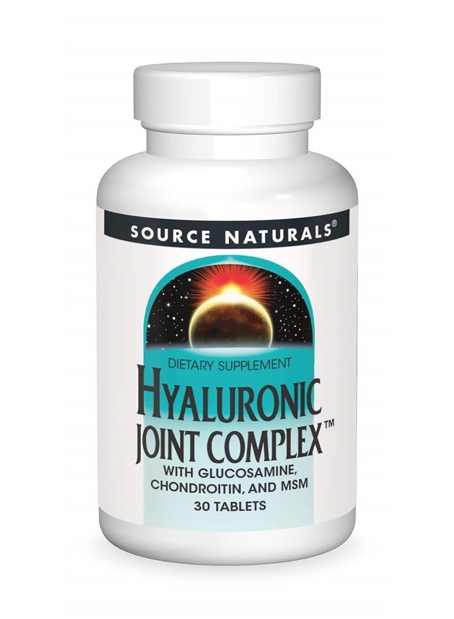 Source Naturals Hyaluronic Joint Complex with Glucosamine, Chondroitin & MSM - 30 Tablets - Image 1