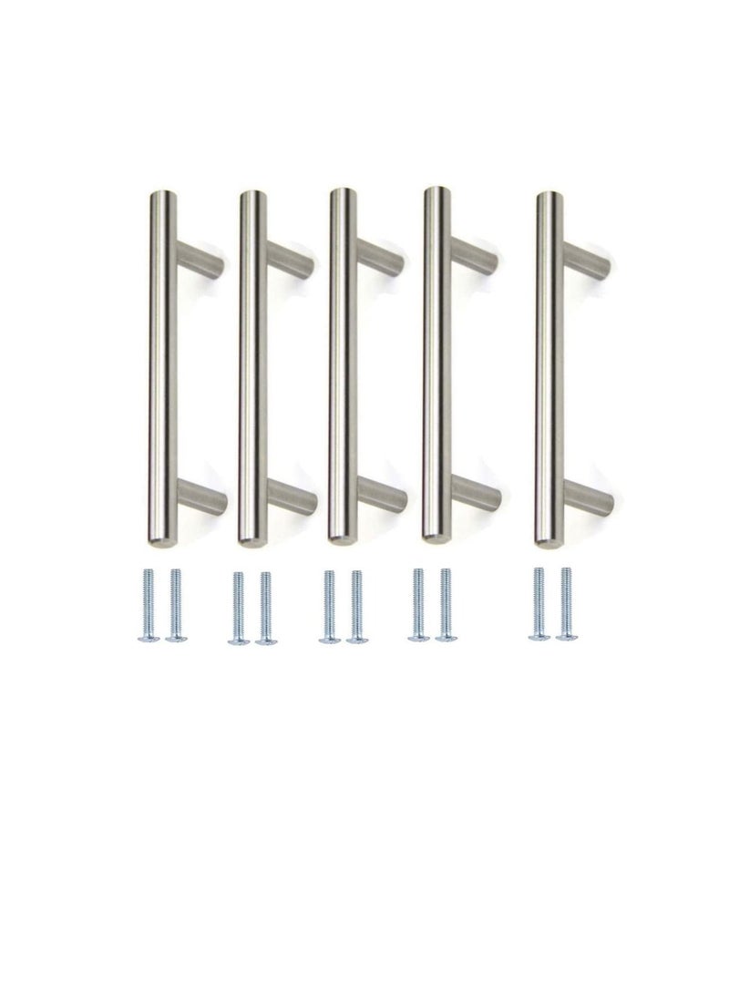 Stainless Steel Kitchen Cabinet Drawer T-Bar Cabinet & Furniture Pull Cabinet Door Handles and Pulls Cabinet Knobs Brushed Nickel. (22 x Hole Size 16 CM, Pck of 2)