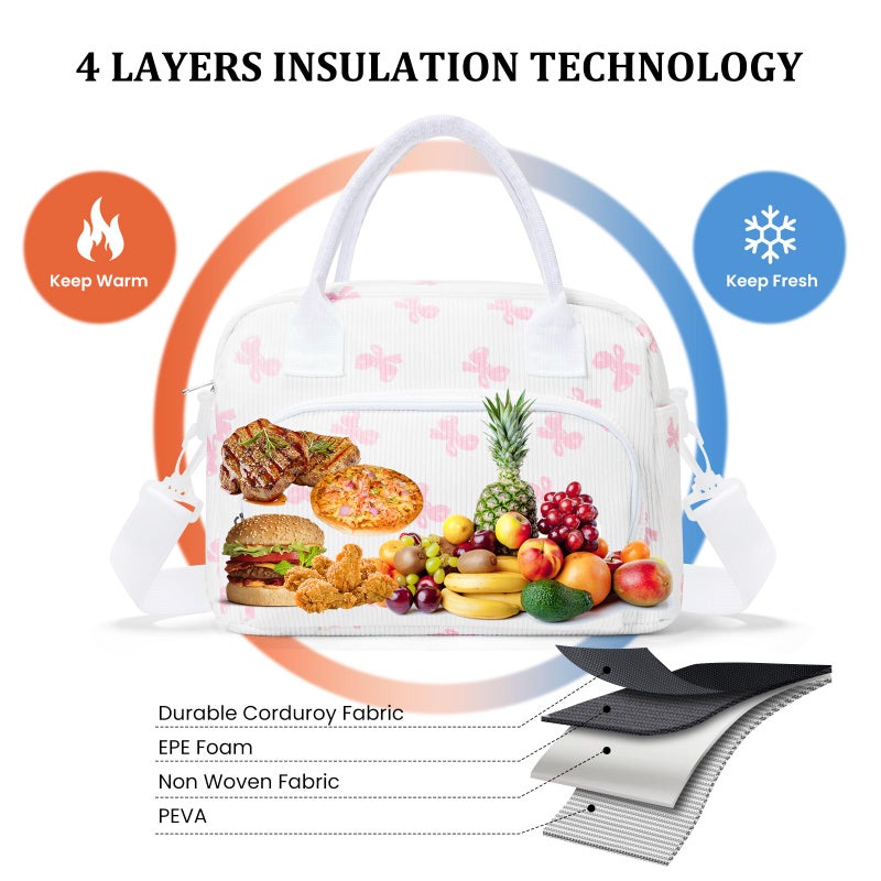 MEXS Insulated Lunch Bag for Women Men Large Reusable Lunch Box Adult Leakproof Portable Cooler Tote Bags for Work Picnic - Image 4