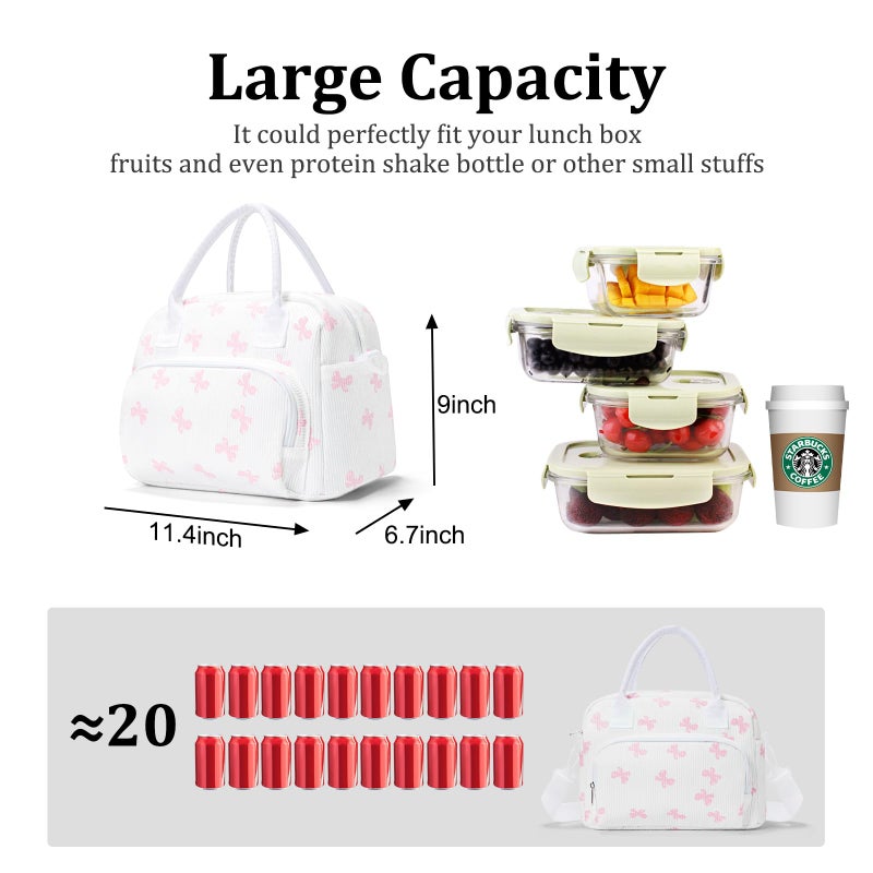 MEXS Insulated Lunch Bag for Women Men Large Reusable Lunch Box Adult Leakproof Portable Cooler Tote Bags for Work Picnic - Image 2
