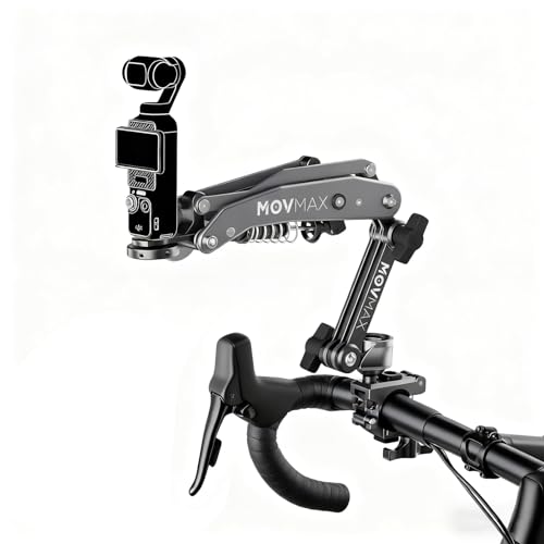 Vaxis Global MOVMAX Blade Arm Bike Motorcycle Handlebar Mount Stabilizer, Camera Clamp Mount Shock Absorber for DJI Osmo Pocket 3, Insta 360, GoPro Hero Cameras w Ball Head, Pocket 3 Accessories - Image 1