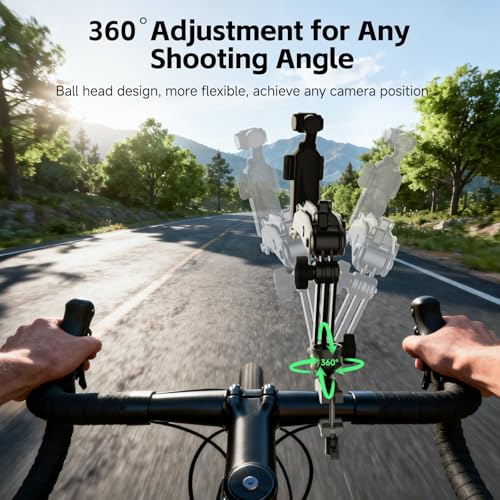 Vaxis Global MOVMAX Blade Arm Bike Motorcycle Handlebar Mount Stabilizer, Camera Clamp Mount Shock Absorber for DJI Osmo Pocket 3, Insta 360, GoPro Hero Cameras w Ball Head, Pocket 3 Accessories - Image 5