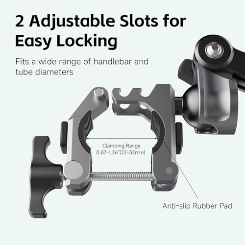 Vaxis Global MOVMAX Blade Arm Bike Motorcycle Handlebar Mount Stabilizer, Camera Clamp Mount Shock Absorber for DJI Osmo Pocket 3, Insta 360, GoPro Hero Cameras w Ball Head, Pocket 3 Accessories - Image 3