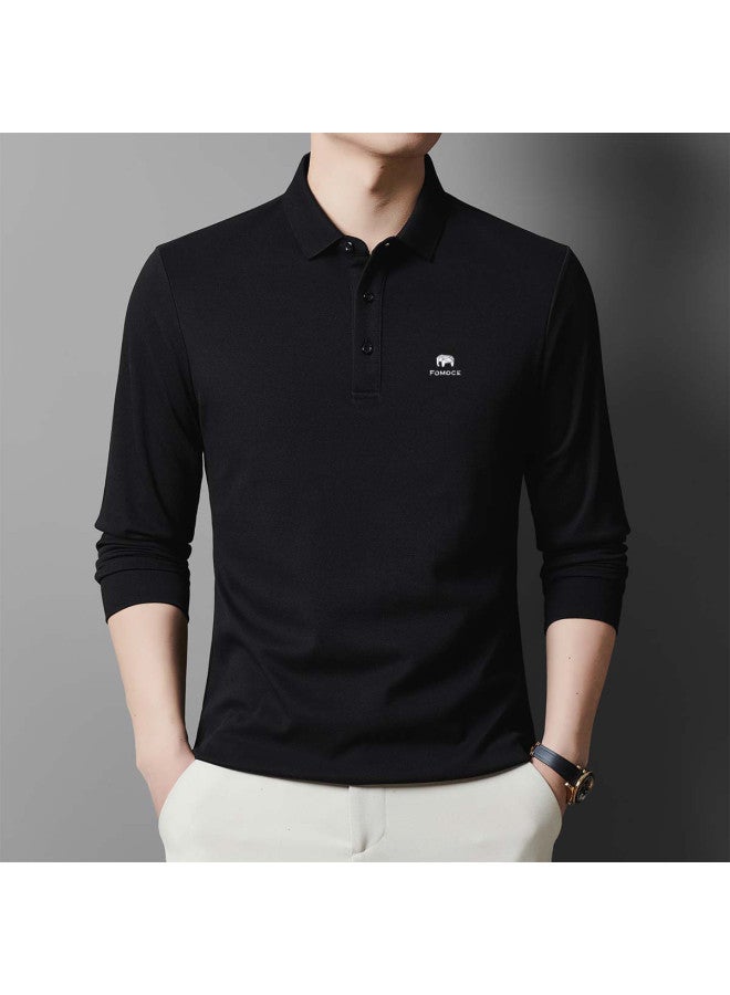 Fomoce spring Men's Business Polo Shirt - Image 4