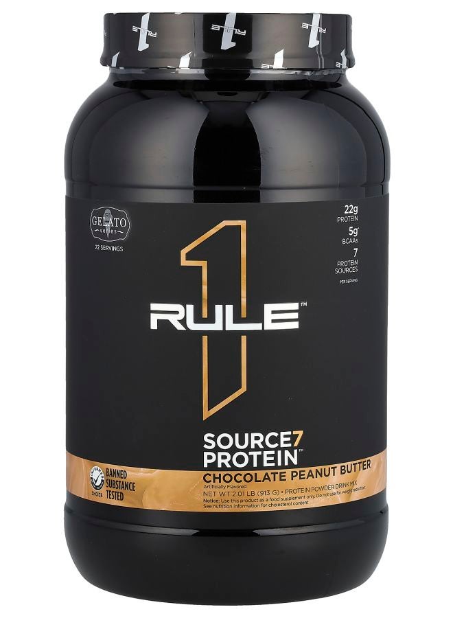 Source7 Protein Powder Drink Mix Chocolate Peanut Butter 2.01 lb (913 g)