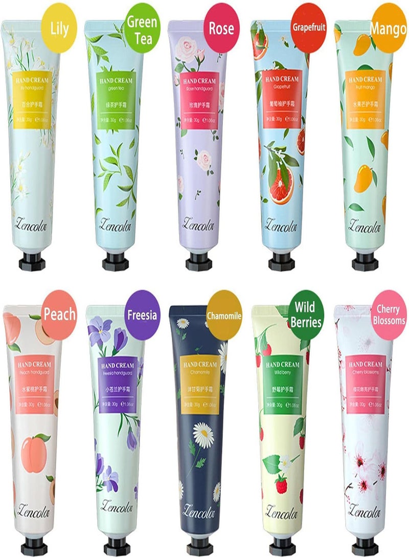 GGOOT Scented Hand Cream Gift Set for Women - Pack of 10 Daily Moisturising Hand Cream, 30ml Plant Fragrance Hand Lotion Set, Skin Care Gift Box, Travel Size Hand Cream, Birthday for Women - Image 2