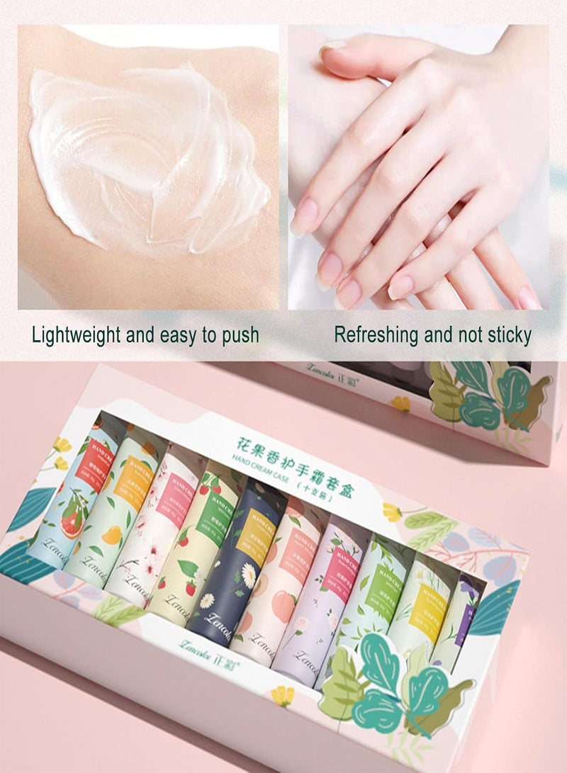 GGOOT Scented Hand Cream Gift Set for Women - Pack of 10 Daily Moisturising Hand Cream, 30ml Plant Fragrance Hand Lotion Set, Skin Care Gift Box, Travel Size Hand Cream, Birthday for Women - Image 4
