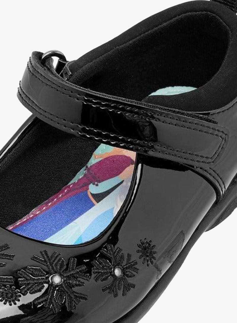 Disney Girls Embroidered Mary Jane School Shoes with Hook and Loop Closure - Image 4