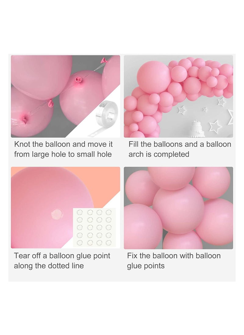 Dingo - Pastel Pink Balloons 12 inch – 100 pcs Latex Pink Party Macaron Pink Balloons - Baby Shower/ Anniversary/ Birthday Helium Balloons - Pink Birthday Balloons – Kids Party Balloons - Image 1