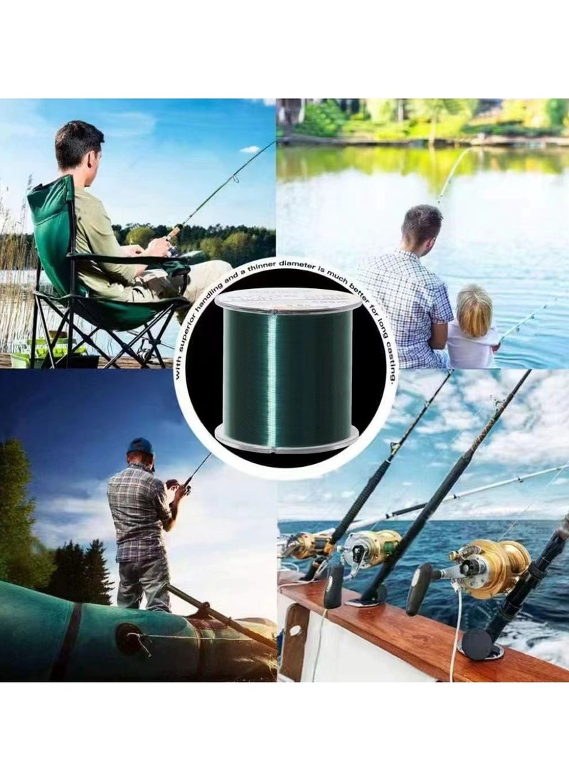 NYLON LINE - 500M-Nylon String Fishing Line Cord Clear Fluorocarbon Strong Monofilament Wire Flexible Wear-resistant Super Pulling Force Cut for Hanging Decorations Beading Crafts Kite - Image 1