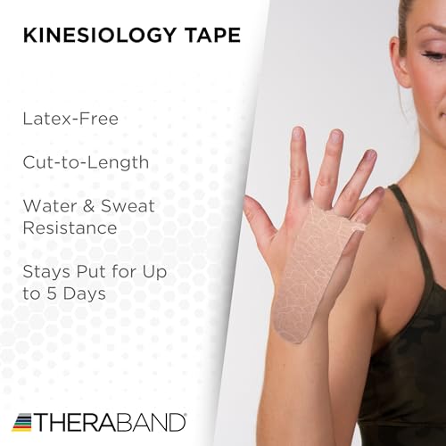 THERABAND Kinesiology Tape With XactStretch Indicator For Perfect Stretch and Application Every Time, Best In Class Adhesion, Water Resistant - Image 3
