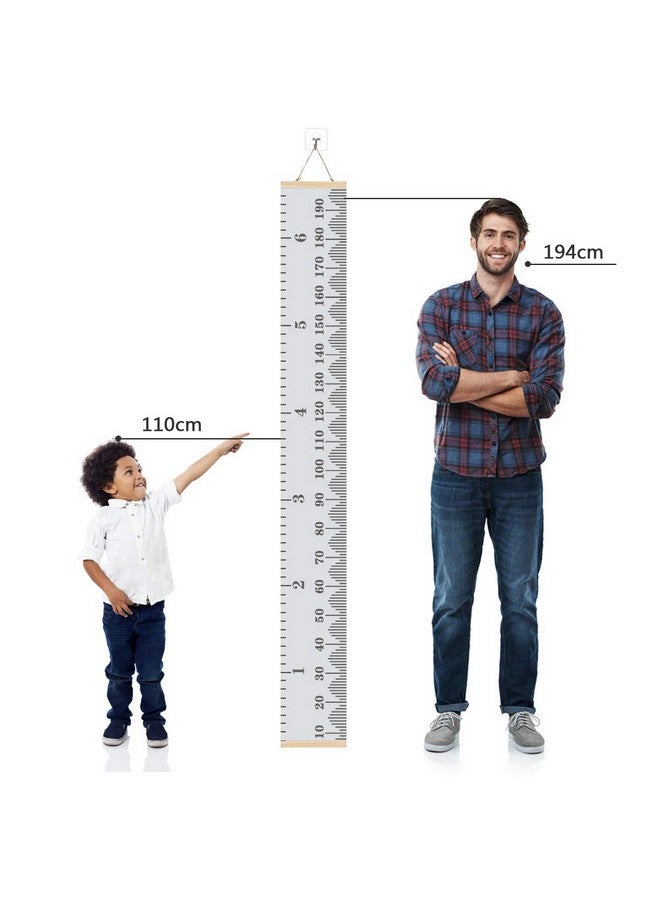 FOCCTS Baby Growth Chart, Height Chart Hanging Ruler Wall Decor for Kids, Toddler Growth Chart for Wall, Wall Hanging Growth Chart Baby Height Measurement- 79" x 7.9" - Image 5