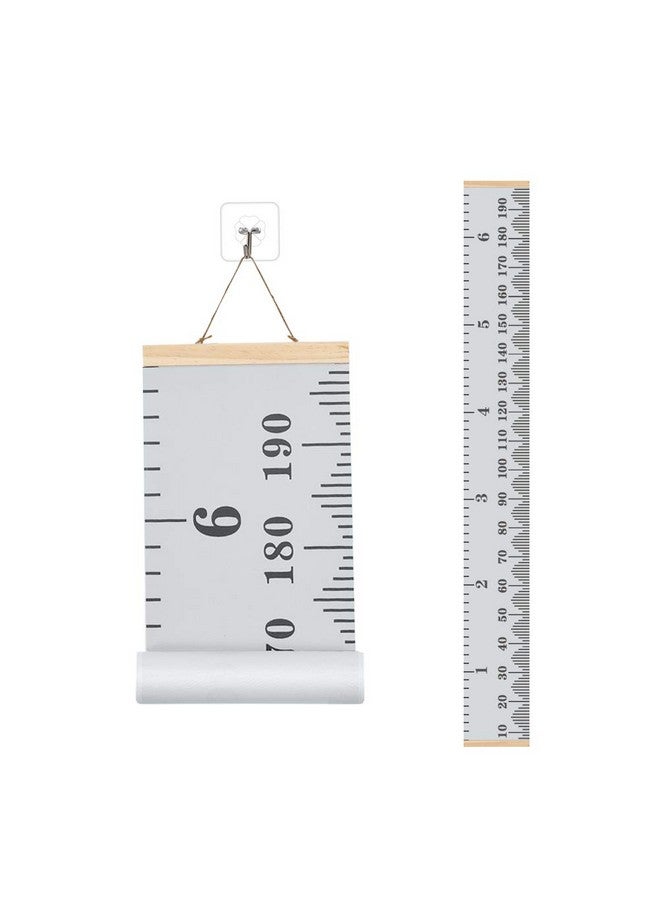 FOCCTS Baby Growth Chart, Height Chart Hanging Ruler Wall Decor for Kids, Toddler Growth Chart for Wall, Wall Hanging Growth Chart Baby Height Measurement- 79" x 7.9" - Image 1