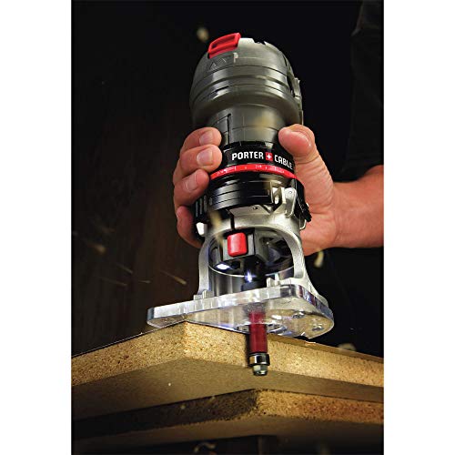 PORTER CABLE PORTER-CABLE Porter Cable Router, Variable Speed, 1/4-Inch Laminate Trimmer, 5.6-Amp (PCE6435) - Image 3
